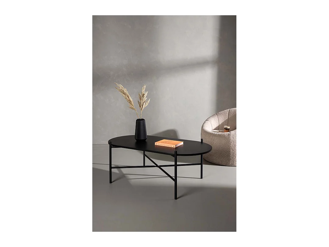 Table Basse Design "Pueblo" 120cm Noir