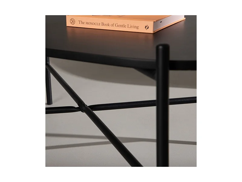 Table Basse Design "Pueblo" 120cm Noir