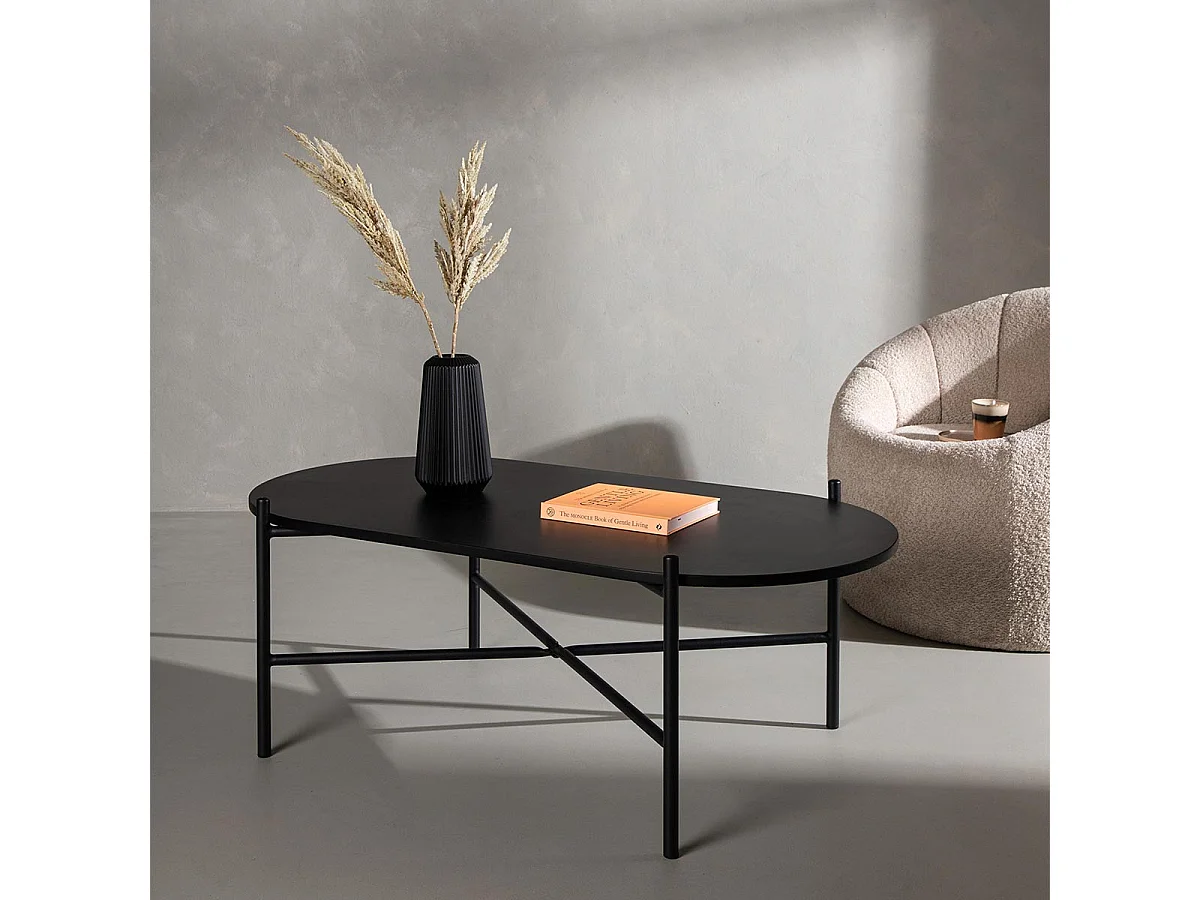 Table Basse Design "Pueblo" 120cm Noir