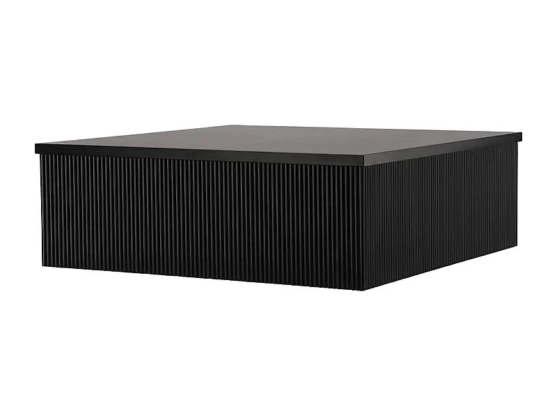 Table Basse Nervurée "Lenox" 90cm Noir