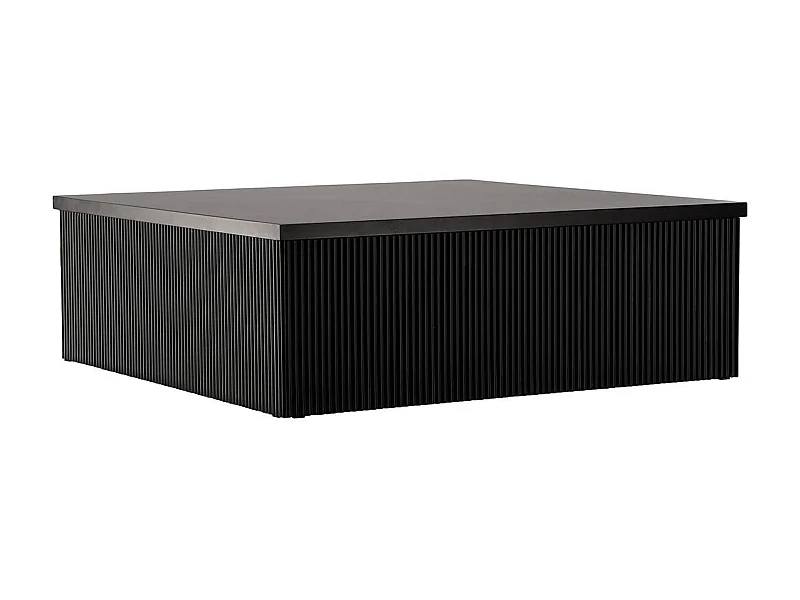 Table Basse Nervurée "Lenox" 90cm Noir