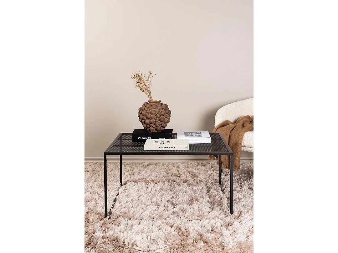 Table Basse en Métal "Netz" 80cm Noir