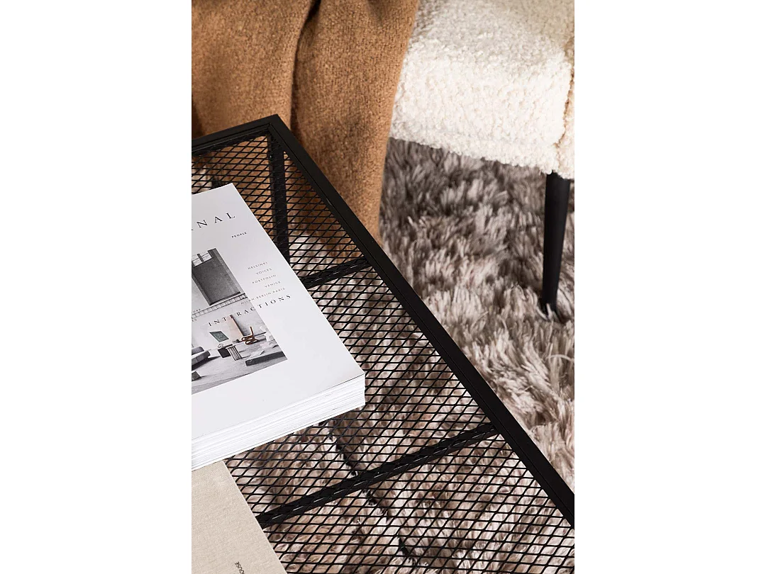 Table Basse en Métal "Netz" 80cm Noir