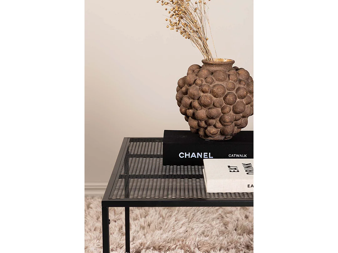 Table Basse en Métal "Netz" 80cm Noir