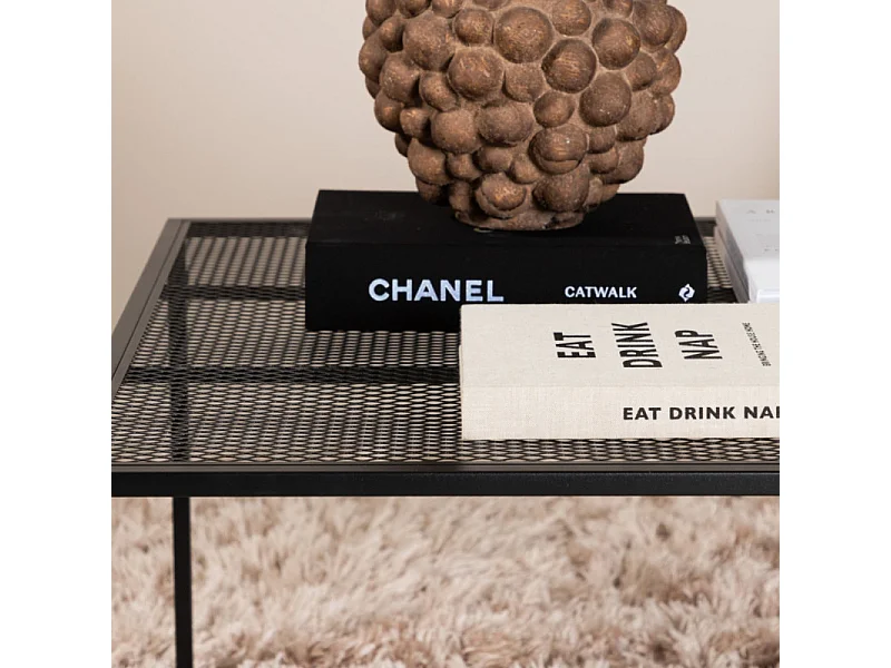 Table Basse en Métal "Netz" 80cm Noir
