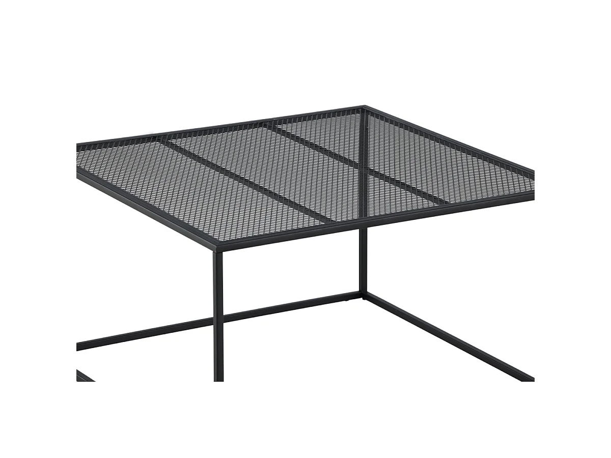 Table Basse en Métal "Netz" 80cm Noir
