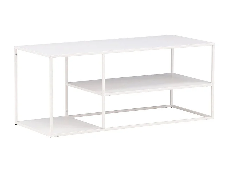 Staal salontafel wit.