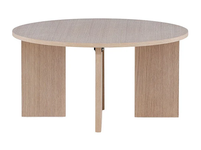 Table Basse Ronde Design "Askeron" 80cm Naturel