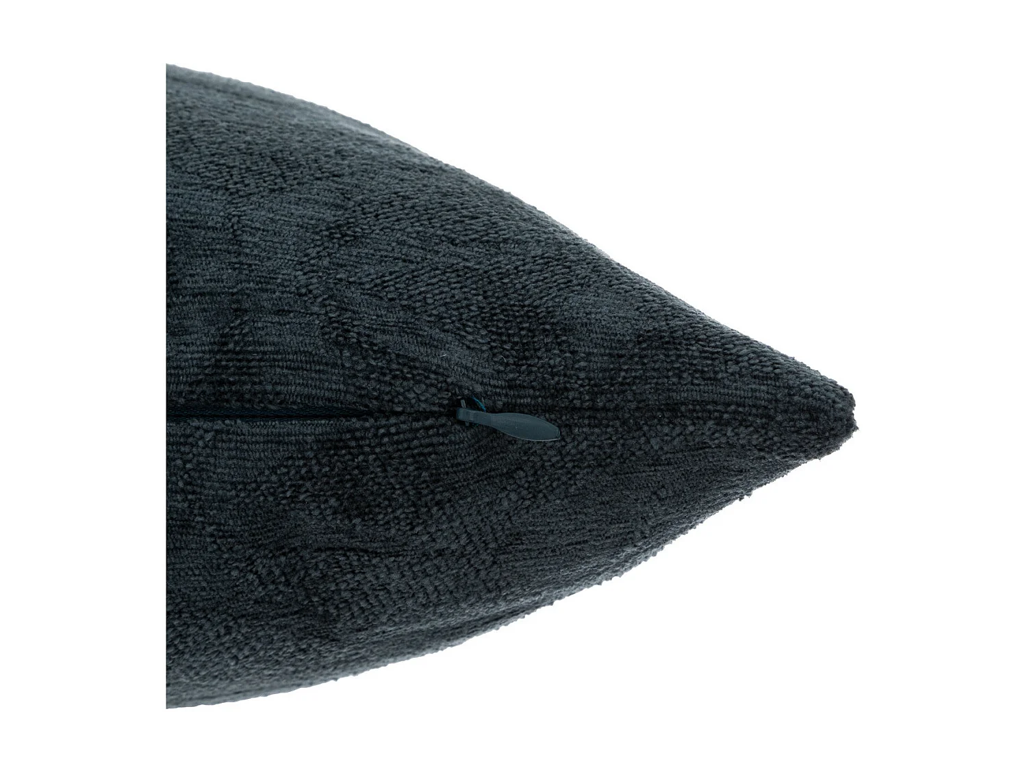 Coussin décoratif Bleu foncé motifs en relief 40 x 40 cm