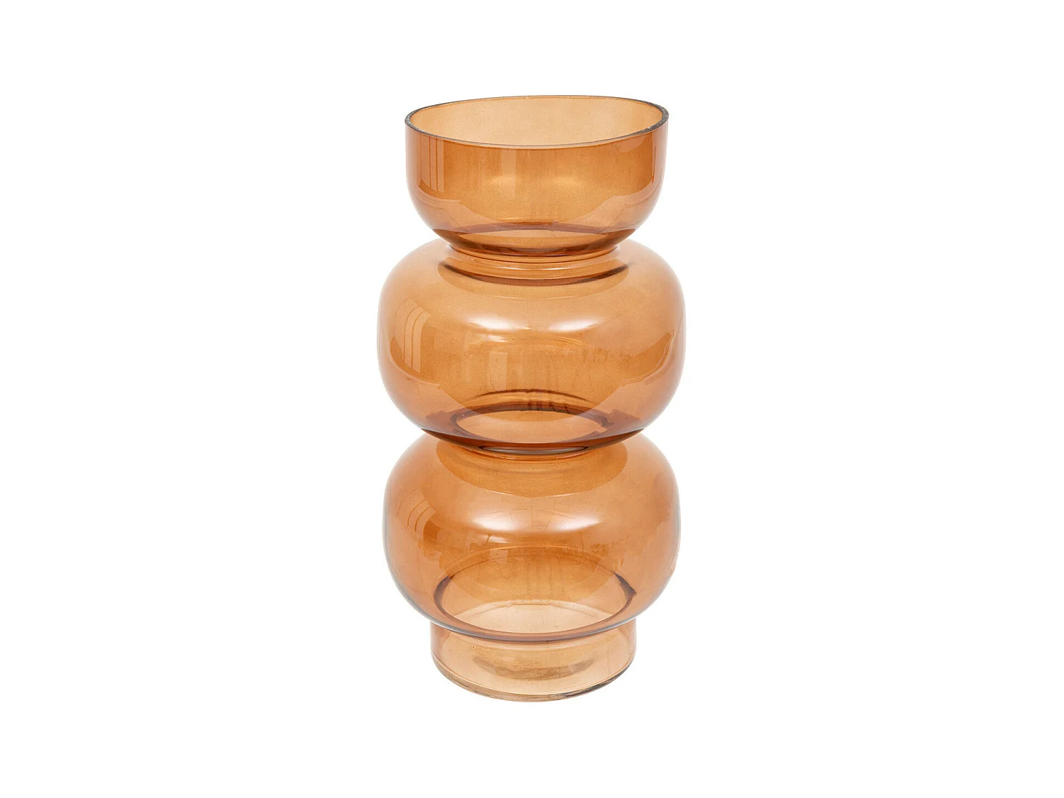 Vase en verre modelé Ambre H 25 cm