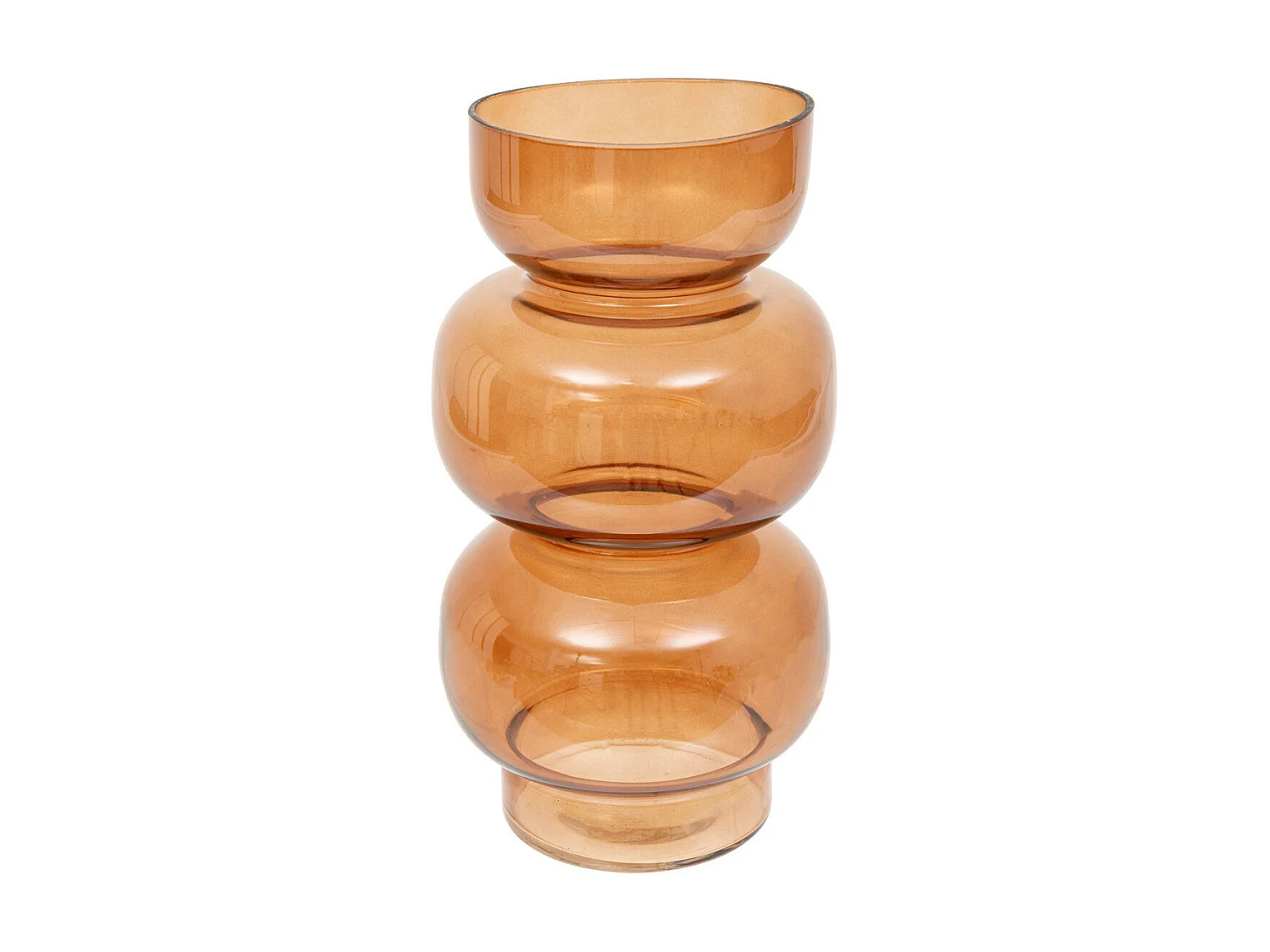 Vase en verre modelé Ambre H 25 cm