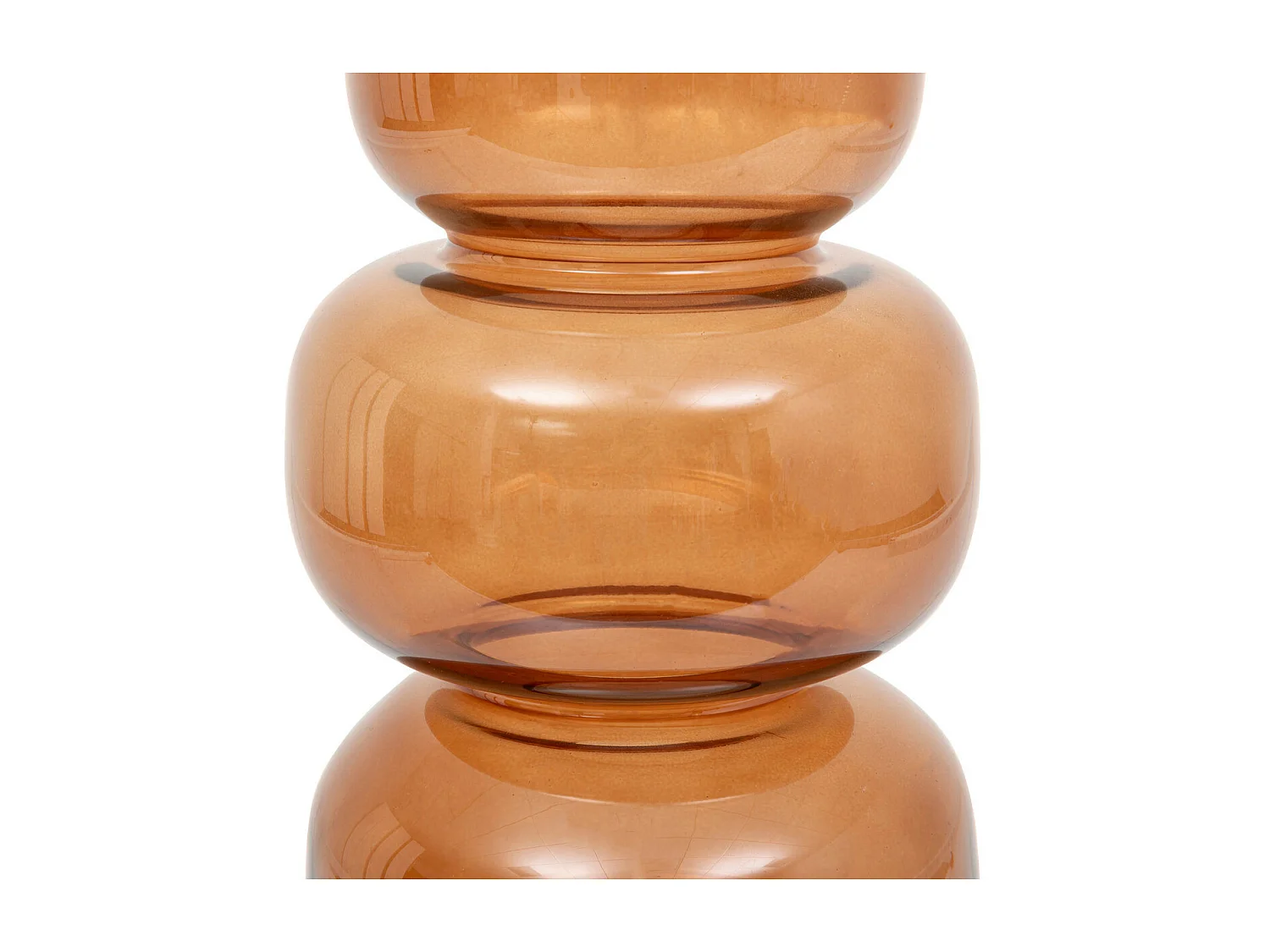Vase en verre modelé Ambre H 25 cm