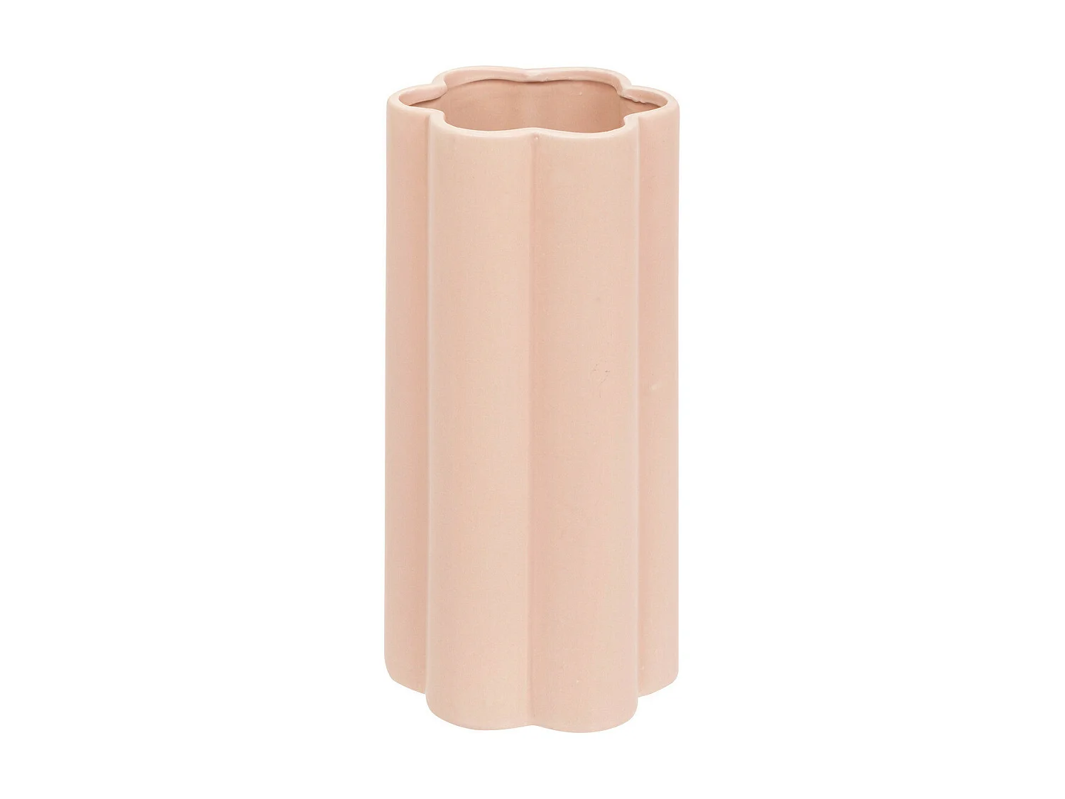 Vase forme fleur en céramique Rose H 28.5 cm