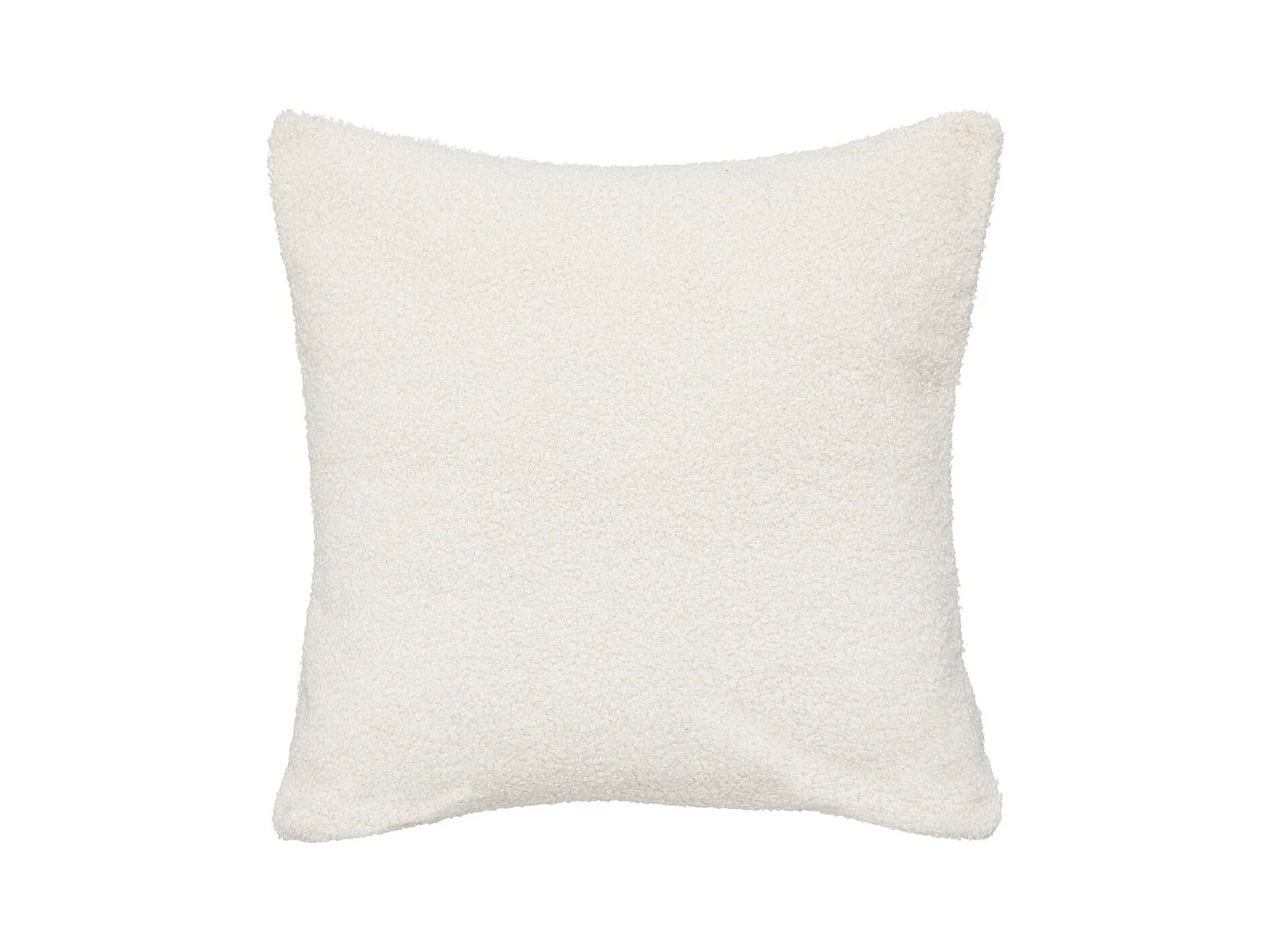 Coussin décoratif en Fourrure bouclette Blanc Ivoire 40 x 40 cm