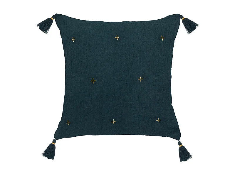 Cojín de gasa de algodón bordado