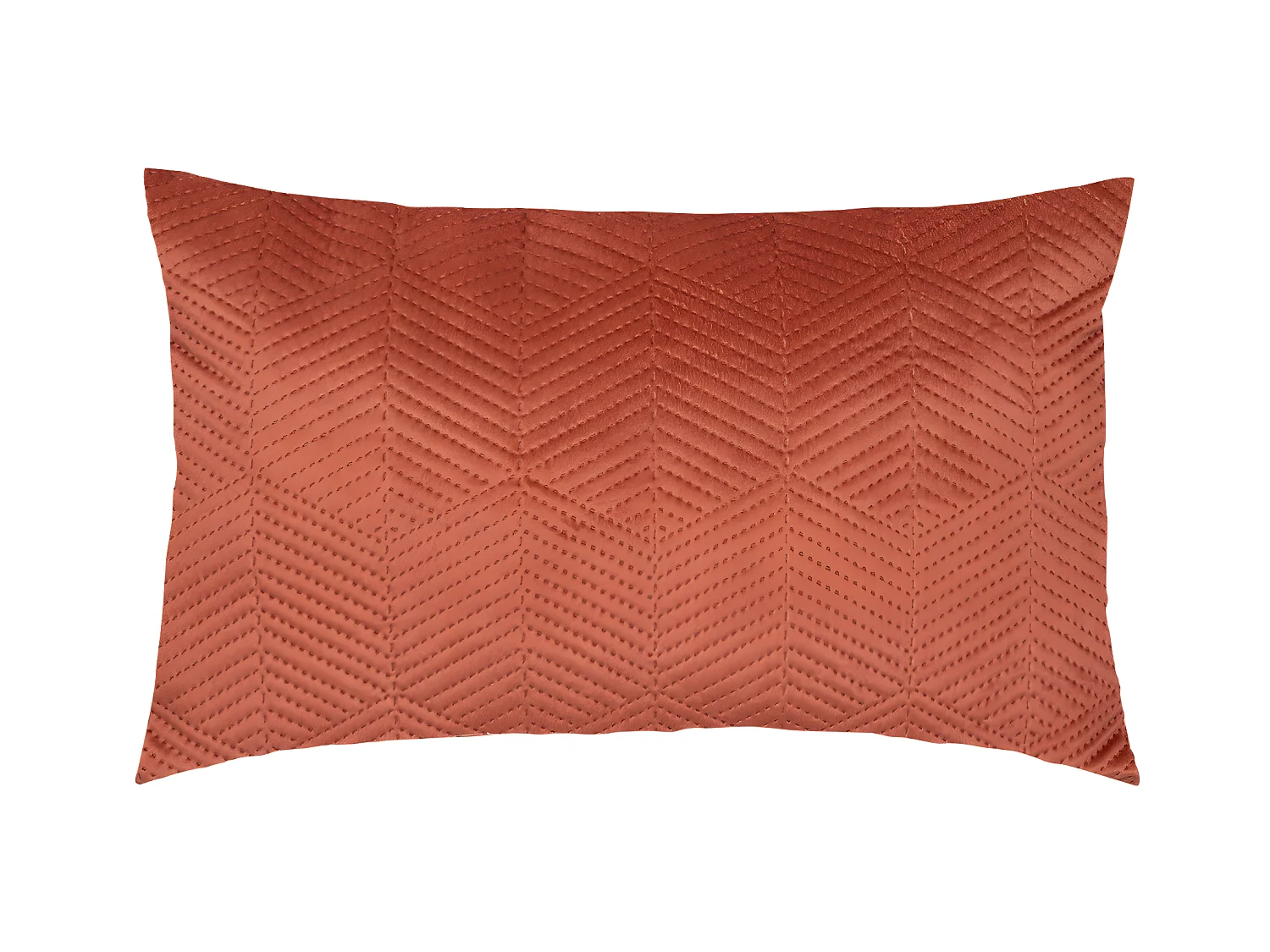 Coussin déhoussable Terracotta en Velours embossé 38 x 58 cm