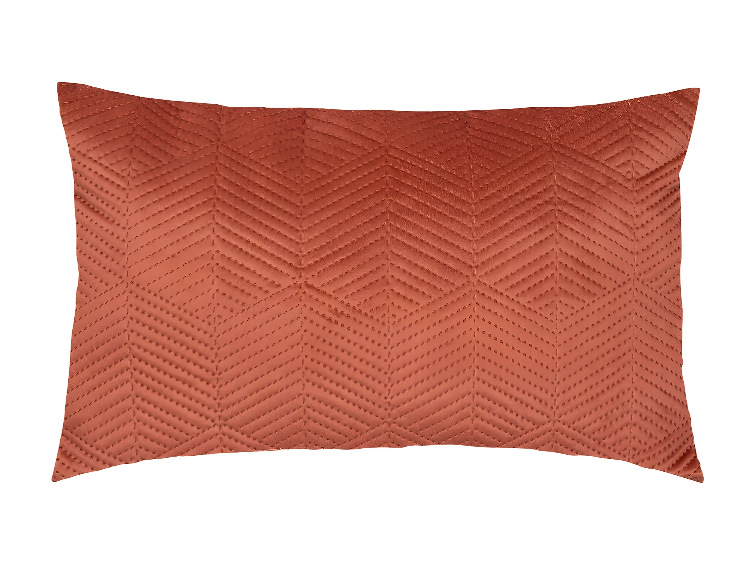 Coussin déhoussable Terracotta en Velours embossé 38 x 58 cm