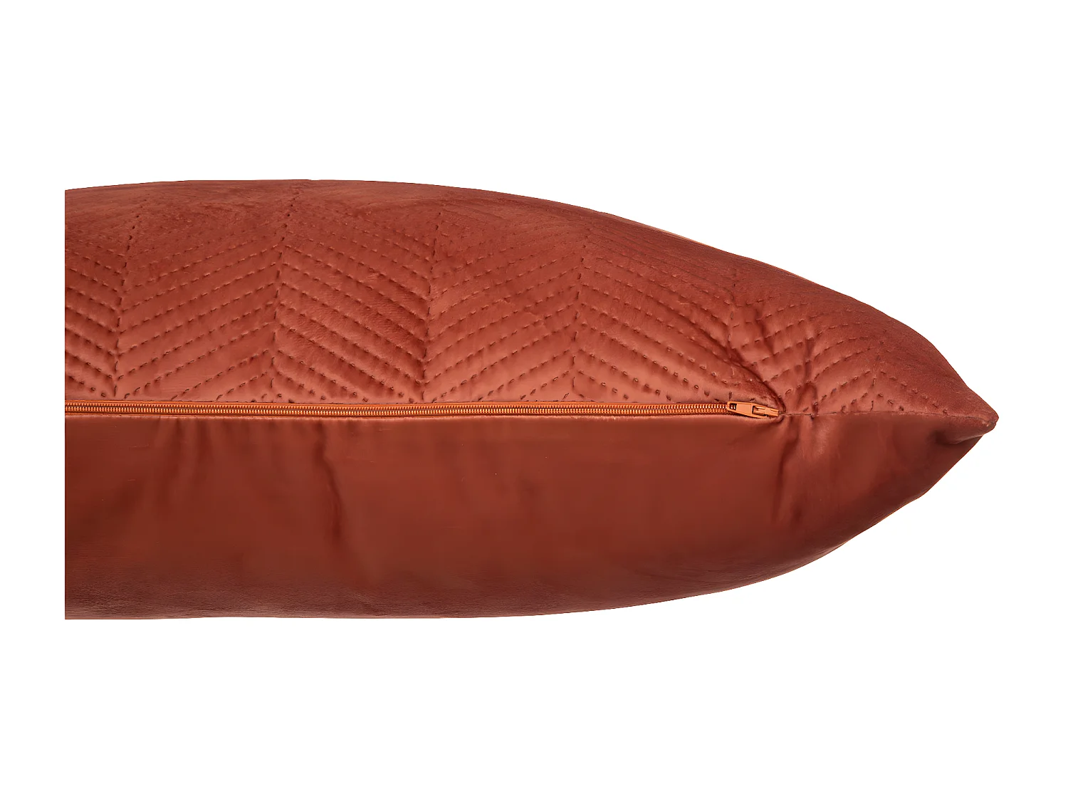 Coussin déhoussable Terracotta en Velours embossé 38 x 58 cm