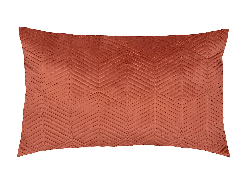 Coussin déhoussable Terracotta en Velours embossé 38 x 58 cm