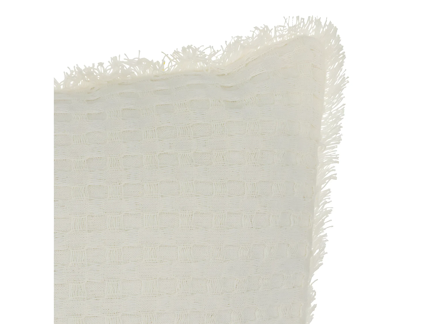 Coussin décoratif Blanc nid d'abeille 45 x 45 cm