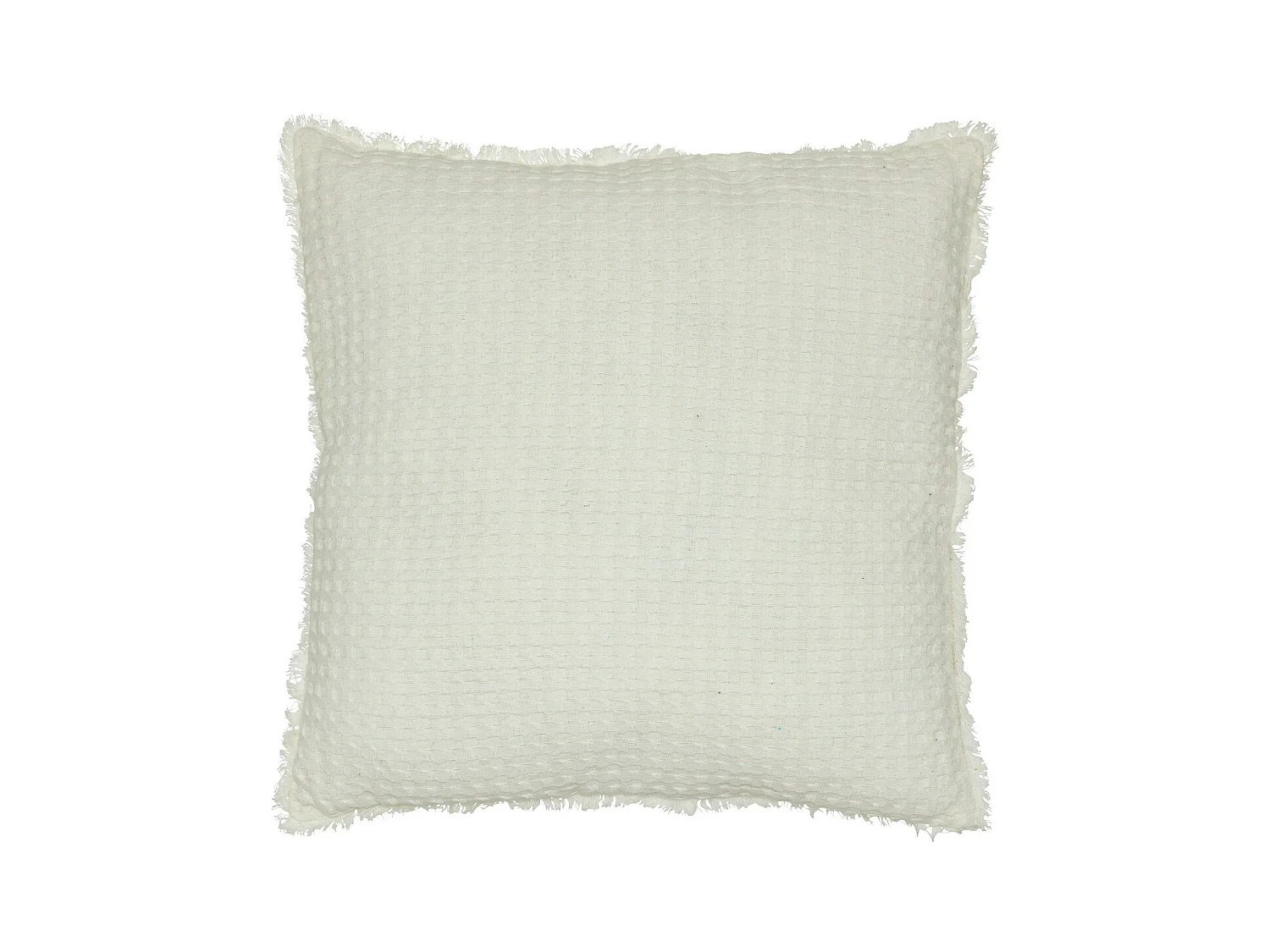Coussin décoratif Blanc nid d'abeille 45 x 45 cm