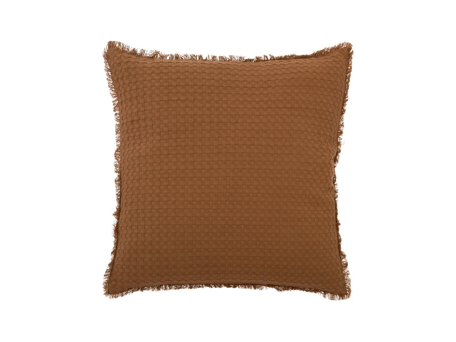 Coussin décoratif Terracotta nid d'abeille 45 x 45 cm