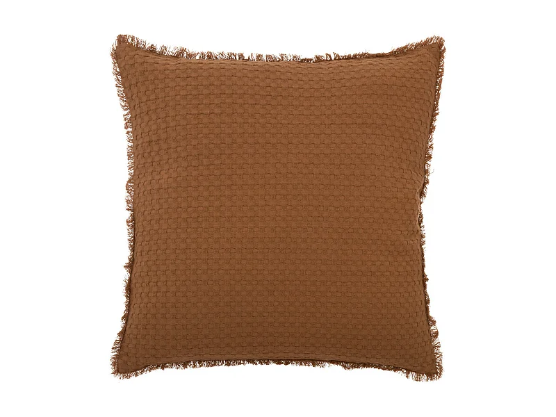 Coussin décoratif Terracotta nid d'abeille 45 x 45 cm