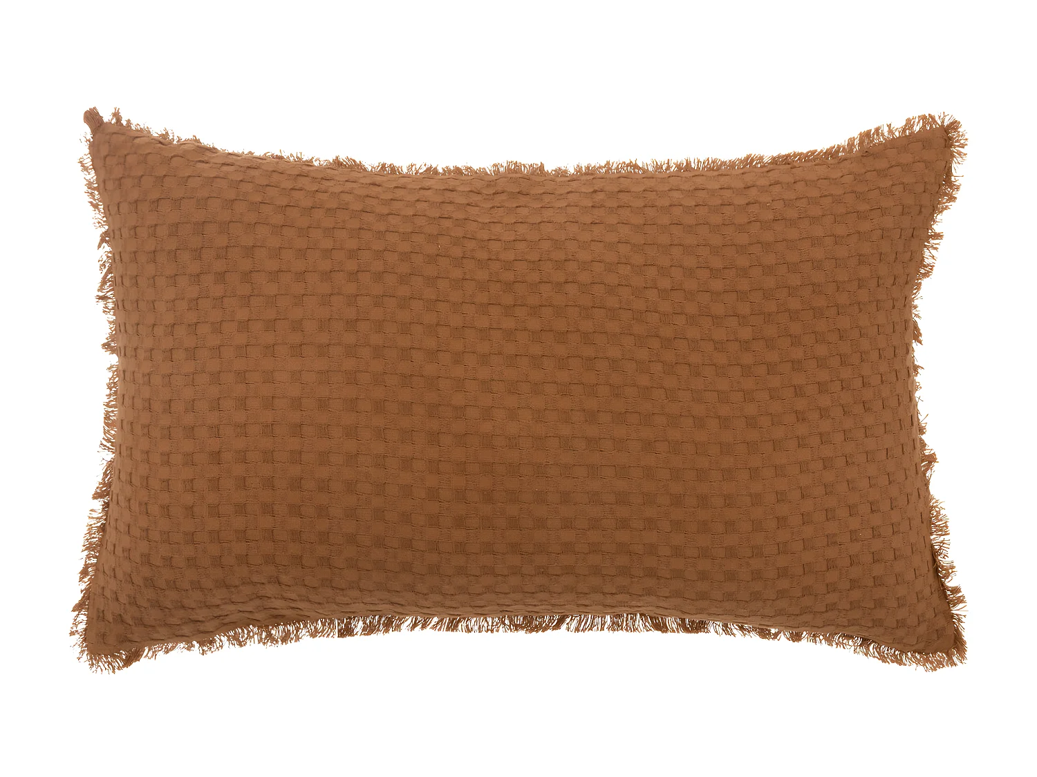 Coussin décoratif Terracotta nid d'abeille 30 x 50 cm