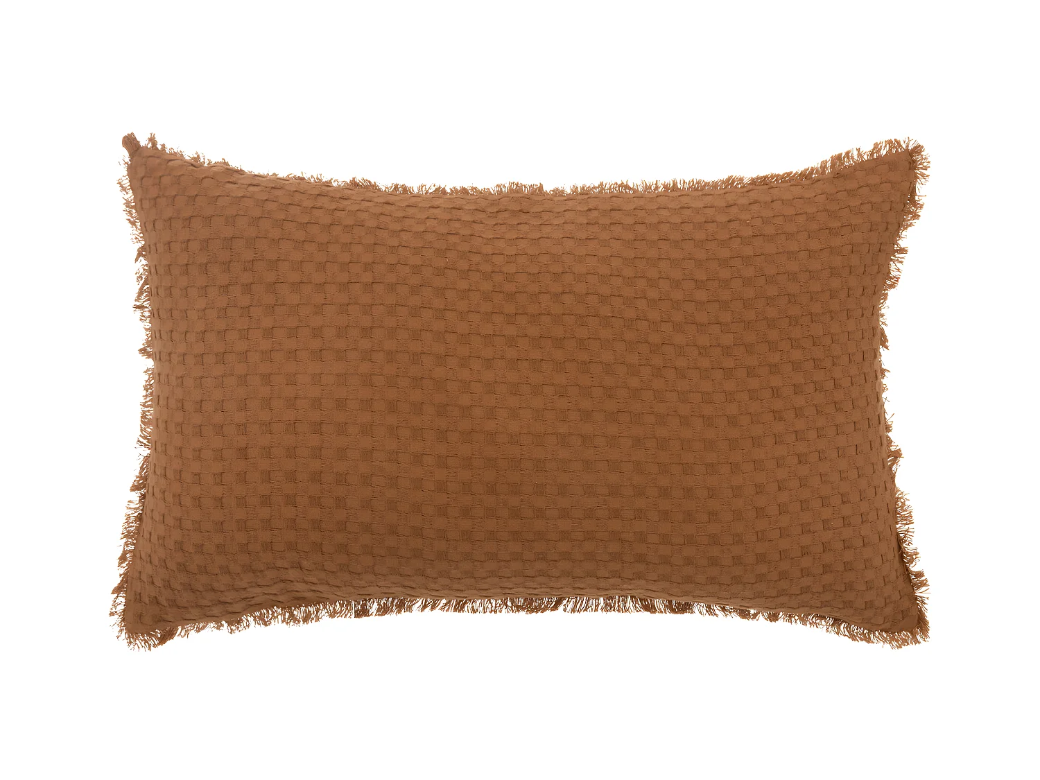Coussin décoratif Terracotta nid d'abeille 30 x 50 cm