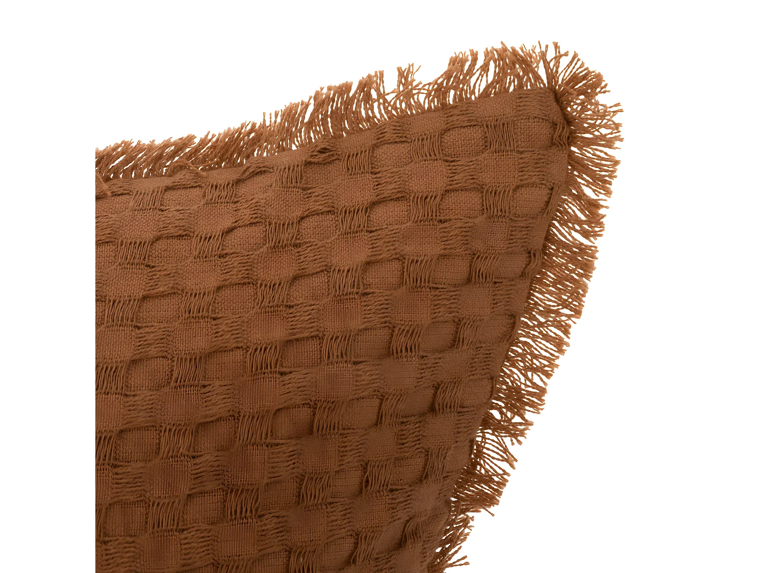 Coussin décoratif Terracotta nid d'abeille 30 x 50 cm