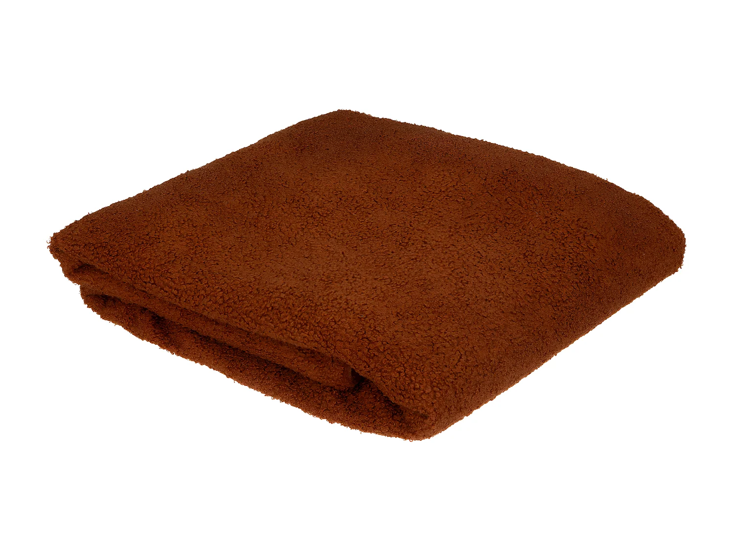 Plaid en fourrure bouclée Marron Cannelle 120 x 160 cm