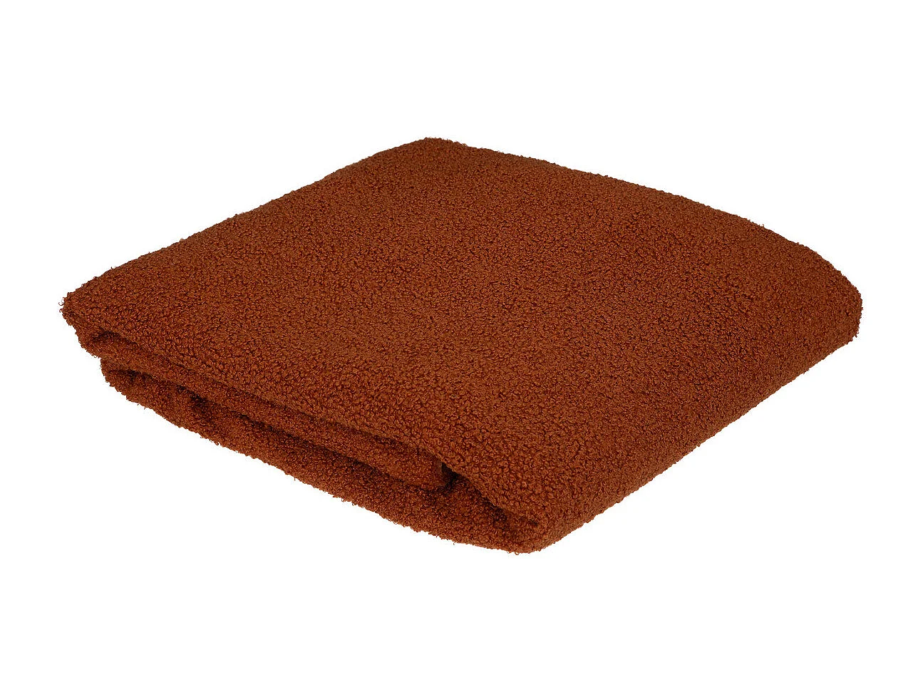 Plaid en fourrure bouclée Marron Cannelle 120 x 160 cm