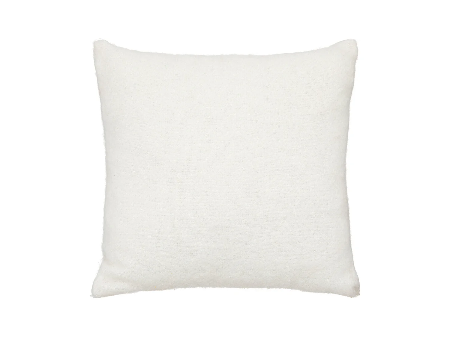 Coussin décoratif Blanc Ivoire effet Mohair 45 x 45 cm