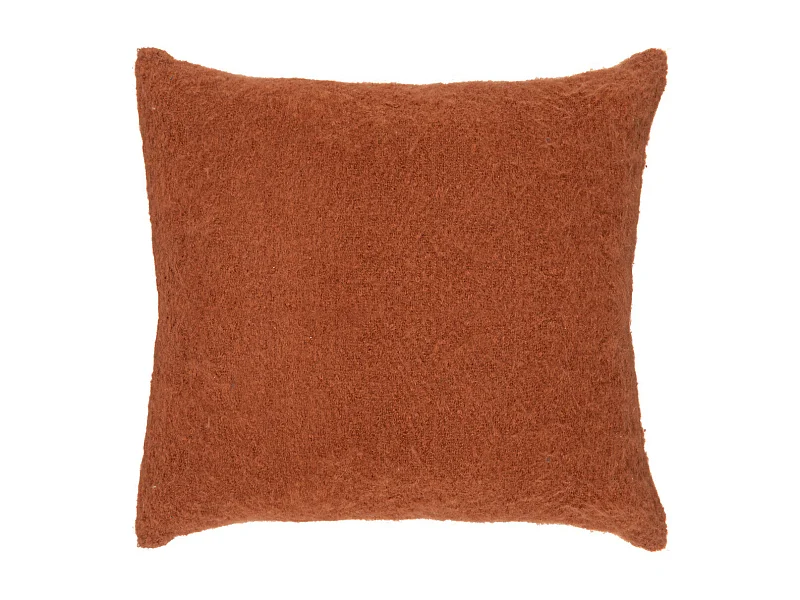 Coussin décoratif Terracotta effet Mohair 45 x 45 cm