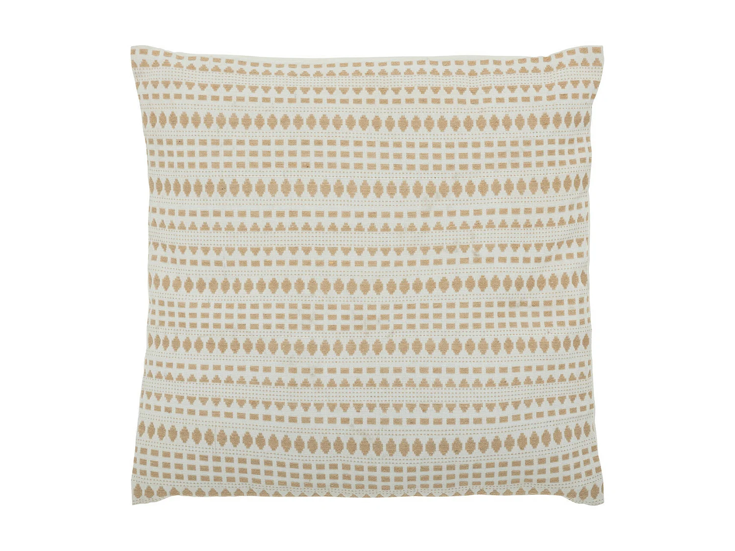 Coussin décoratif Beige Lin Jacquard 38 x 38 cm