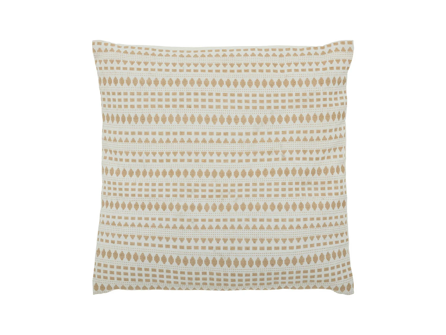 Coussin décoratif Beige Lin Jacquard 38 x 38 cm