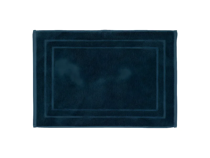 Tapis de salle de Bain en coton Bleu Egéen 50 x 70 cm