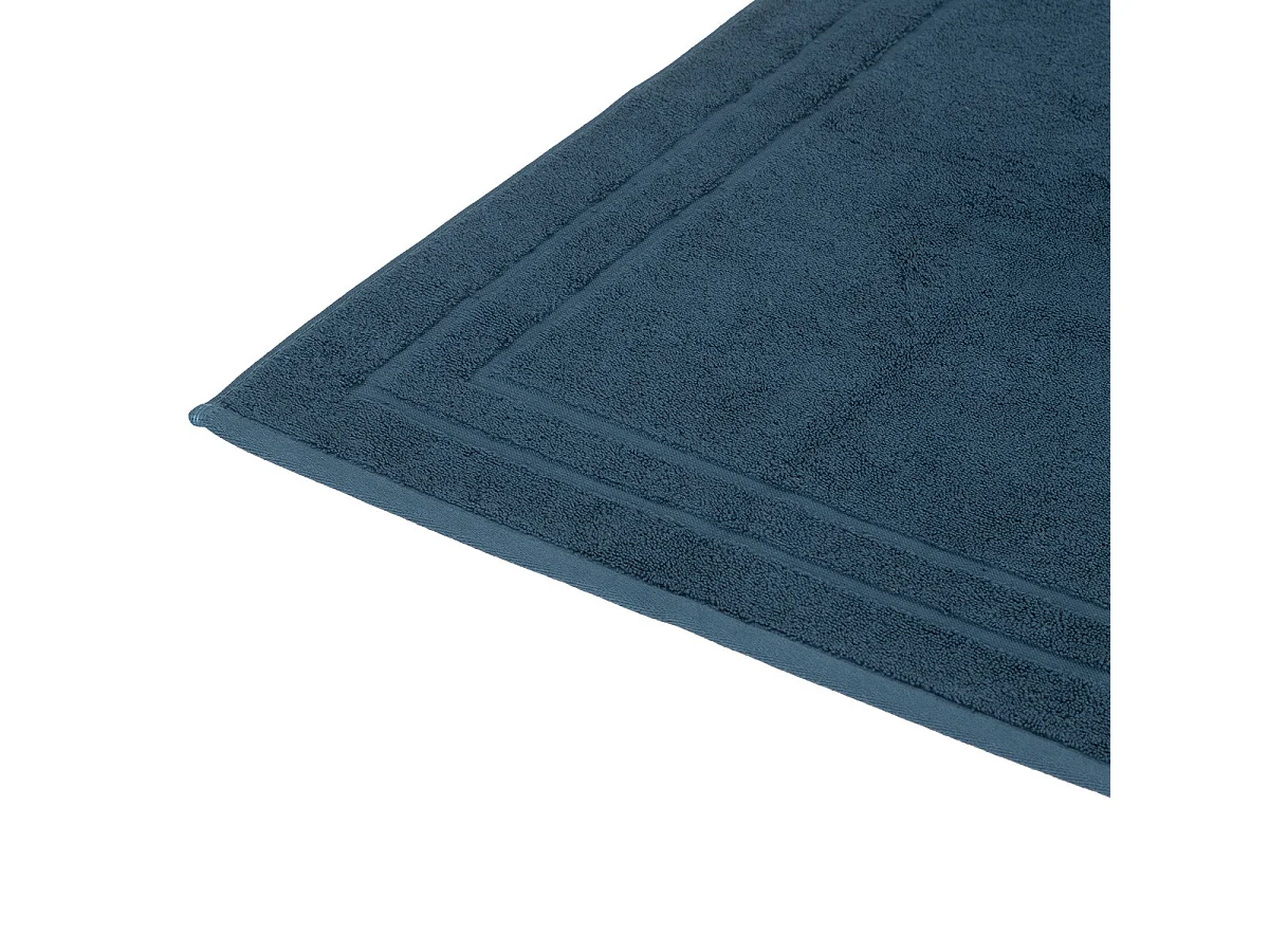 Tapis de salle de Bain en coton Bleu Egéen 50 x 70 cm