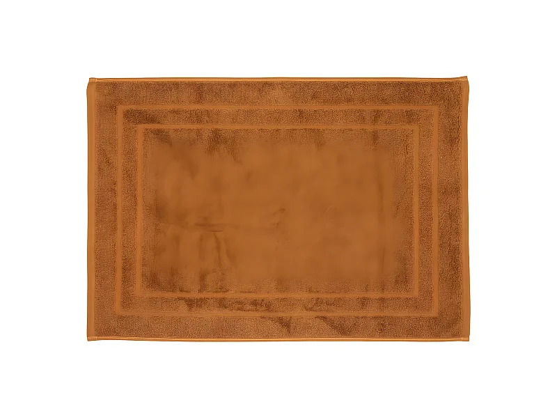 Tapis de salle de Bain en coton Marron cannelle 50 x 70 cm