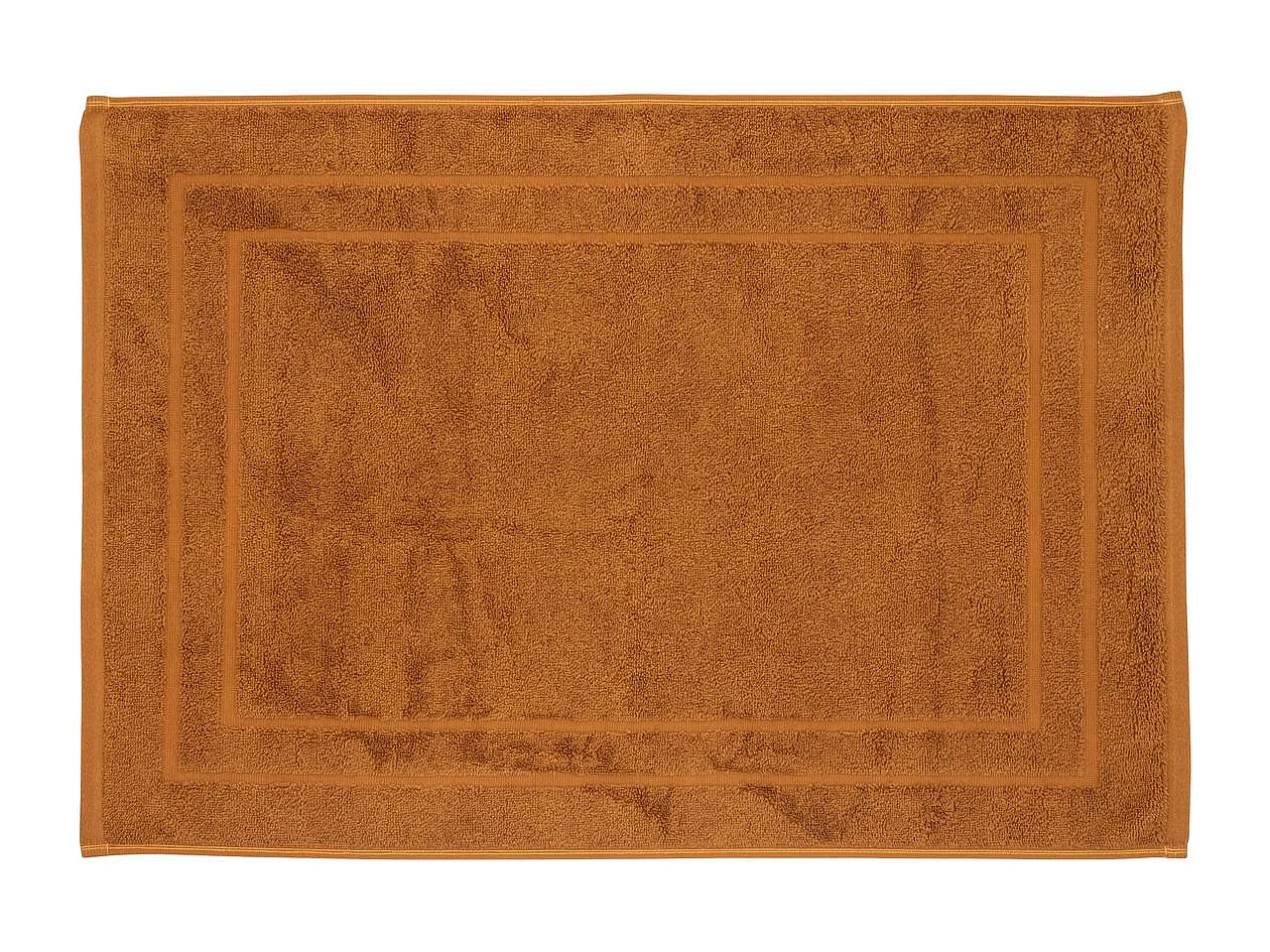 Tapis de salle de Bain en coton Marron cannelle 50 x 70 cm