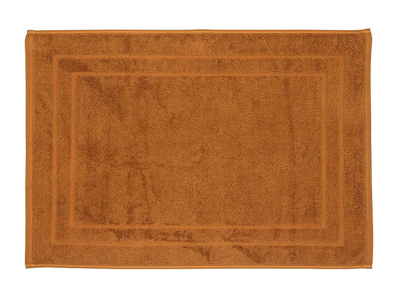 Tapis de salle de Bain en coton Marron cannelle 50 x 70 cm