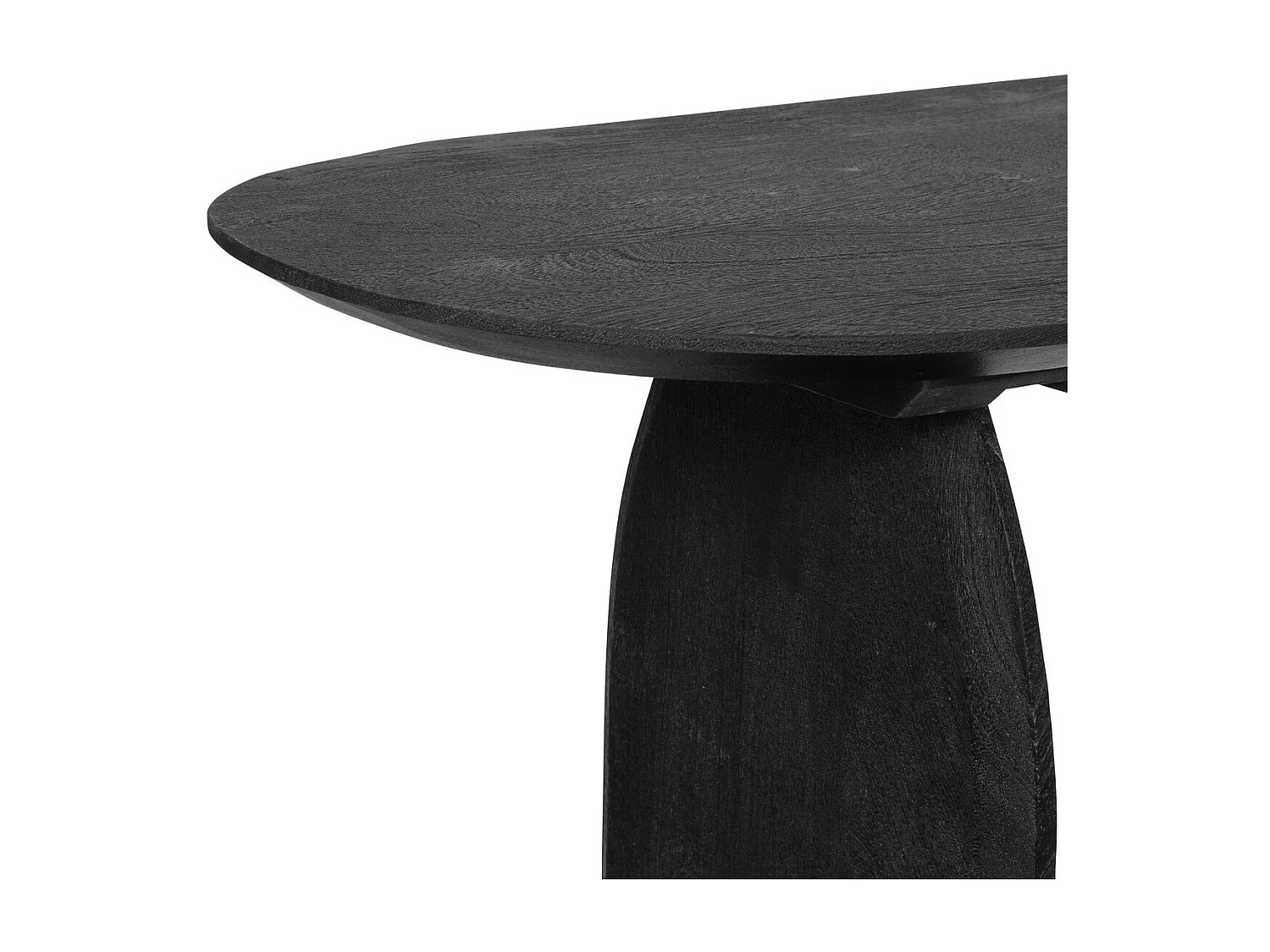 Meuble Console en bois de Manguier Noir finition texturée H 77 cm