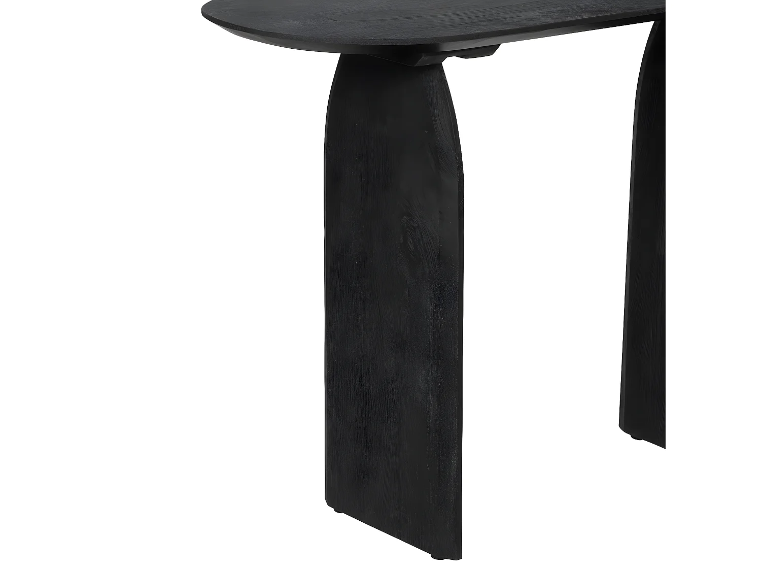 Meuble Console en bois de Manguier Noir finition texturée H 77 cm