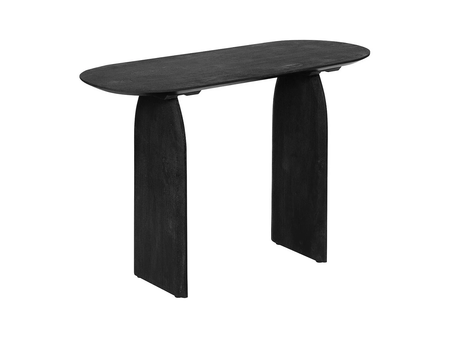 Meuble Console en bois de Manguier Noir finition texturée H 77 cm