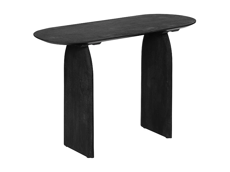 Meuble Console en bois de Manguier Noir finition texturée H 77 cm