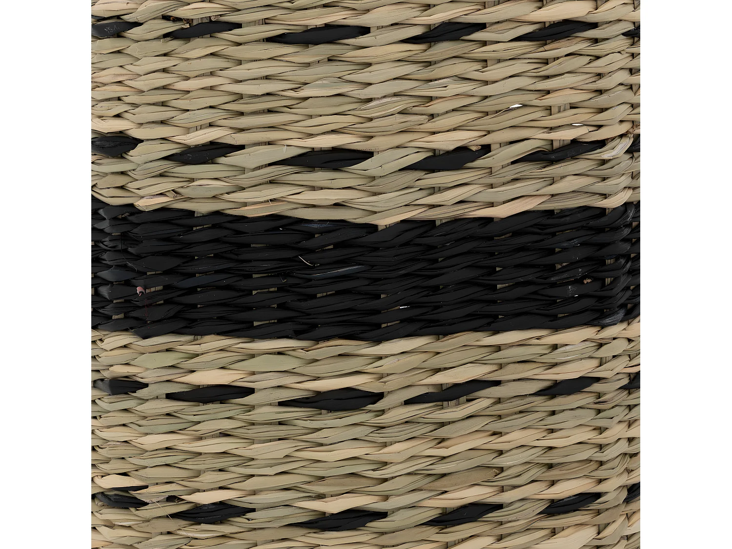 Vase en fibres naturelles tréssées H 40 cm