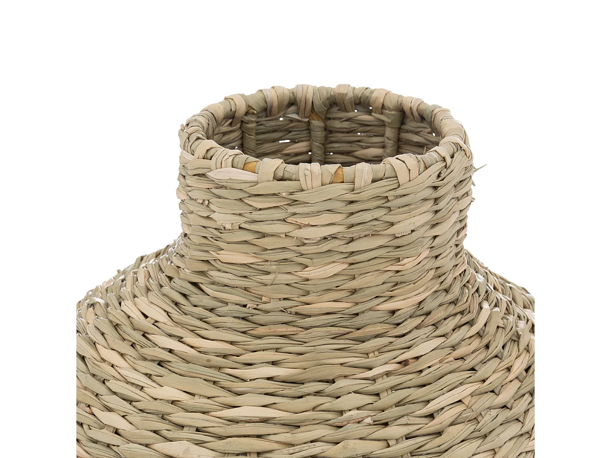 Vase en fibres naturelles tréssées H 40 cm