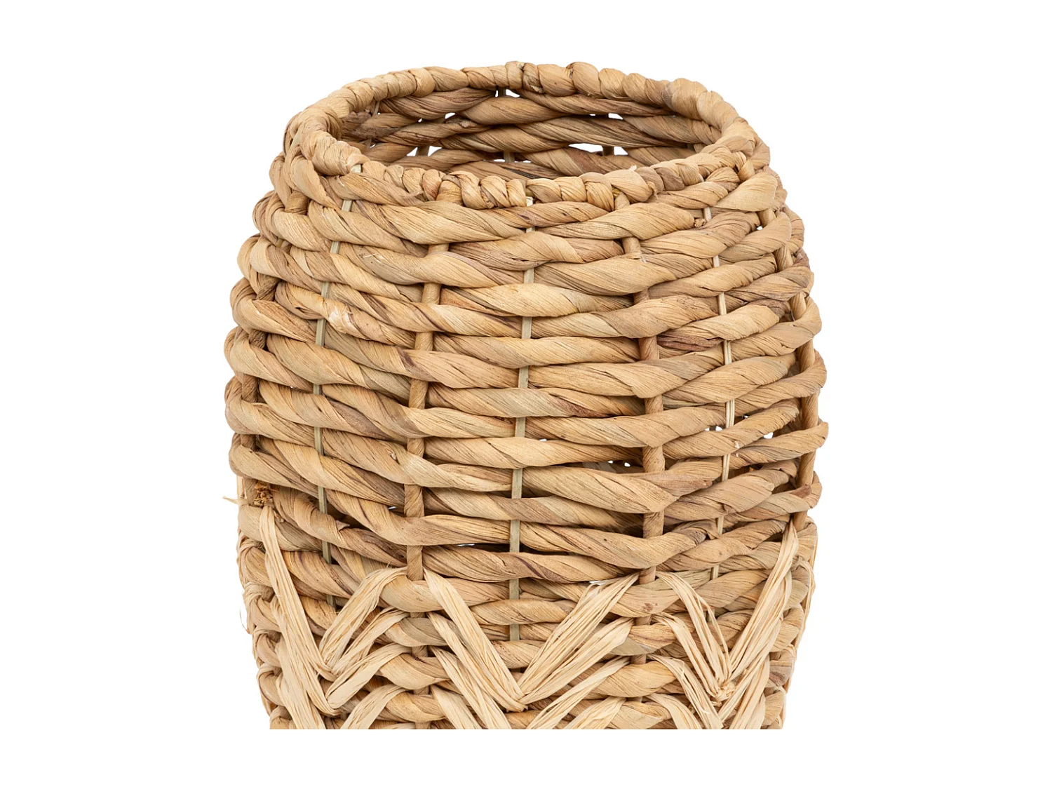 Vase en fibres naturelles tréssées H 35 cm