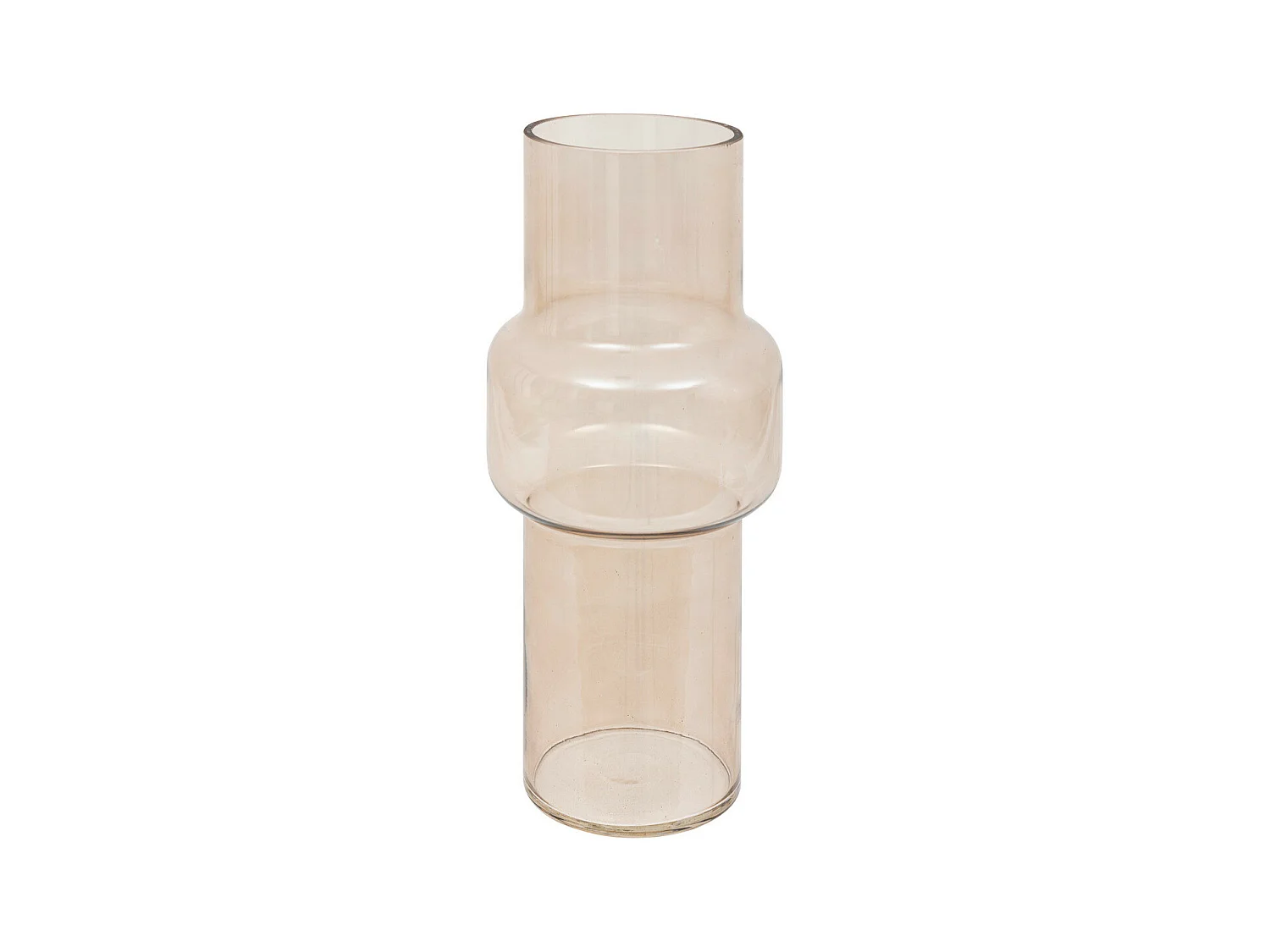 Vase en verre modelé Rose clair  H  30 cm