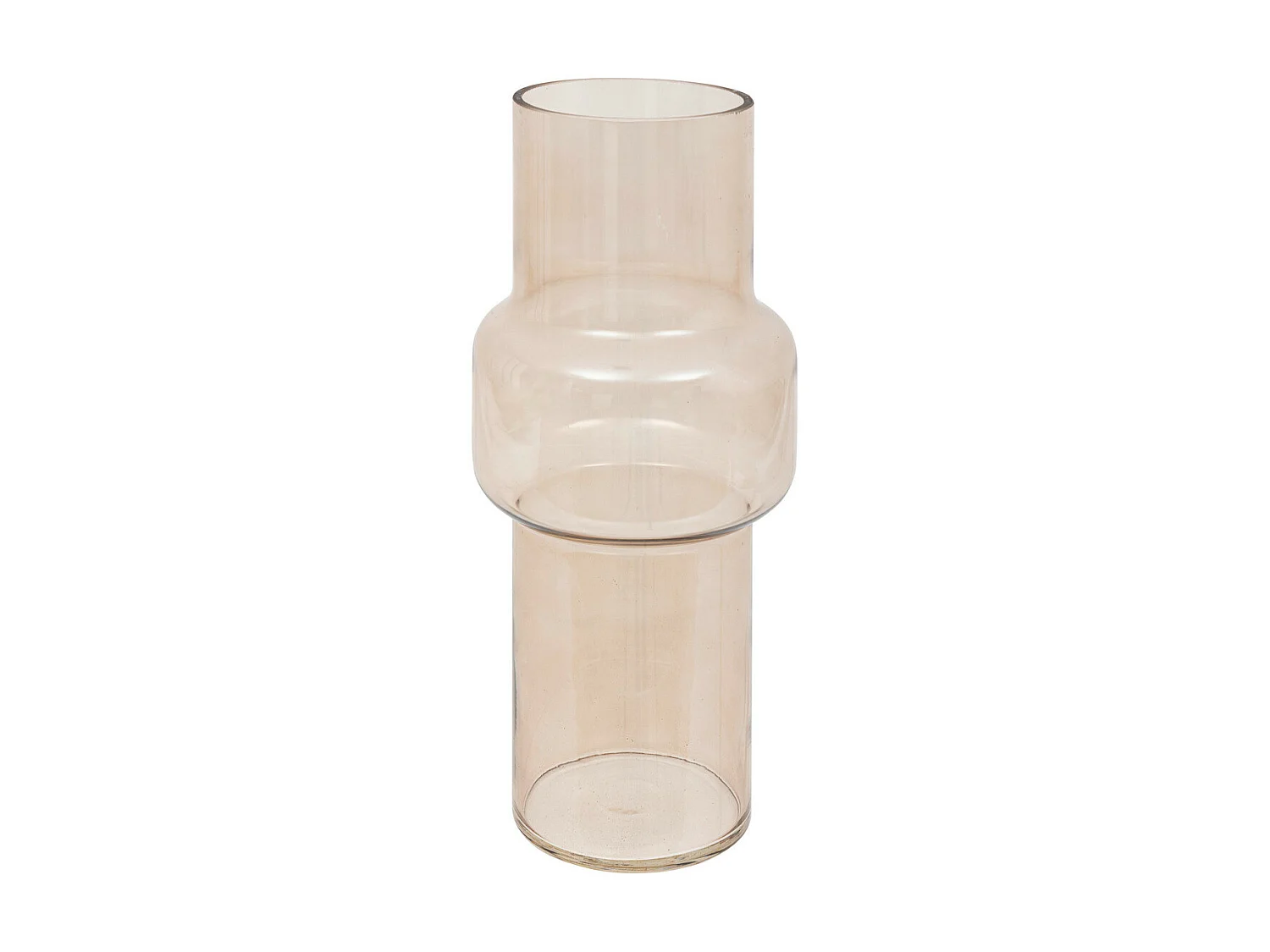 Vase en verre modelé Rose clair  H  30 cm